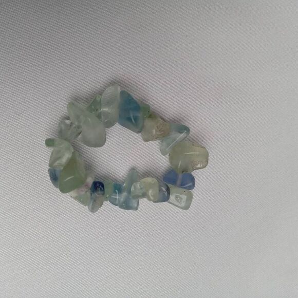 💕5/25 Fluorite stone chip ring size 8 - Picture 3 of 3